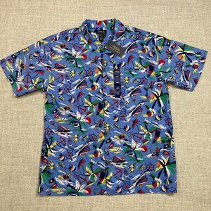 Polo Ralph Lauren Mens Printed Woven Button Down Shirt in Blue Size Large